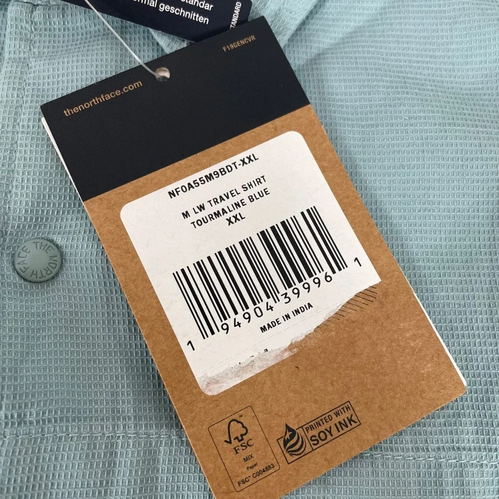 North Face Button Up Shirt Mens XXL Vented Pockets Utility Lightweight Travel